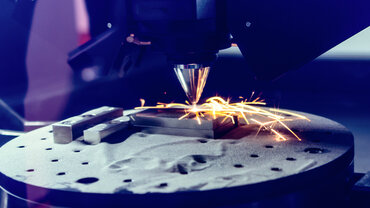 3D metal printer produces a steel part