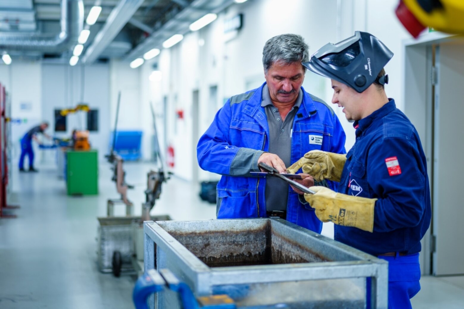 Schweißausbildung an der Handwerkskammer (HWK) Dresden.